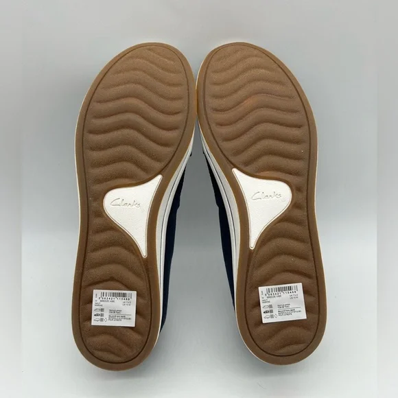 Clarks Cloudsteppers Breeze Vibe Navy Slip-On Shoes Women’s Size 10 NWB - Picture 8 of 11